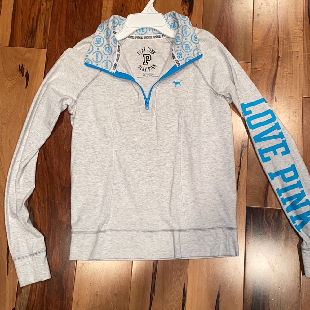 VICTORIA’S SECRET PINK YOGA QUARTER ZIP SZ SMALL